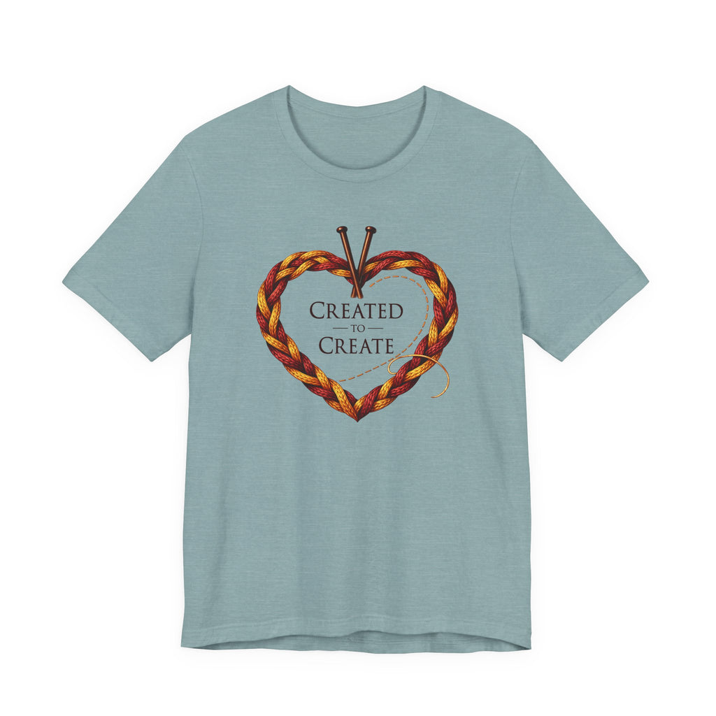 Created To Create (Christian Knitting Heart Tee)