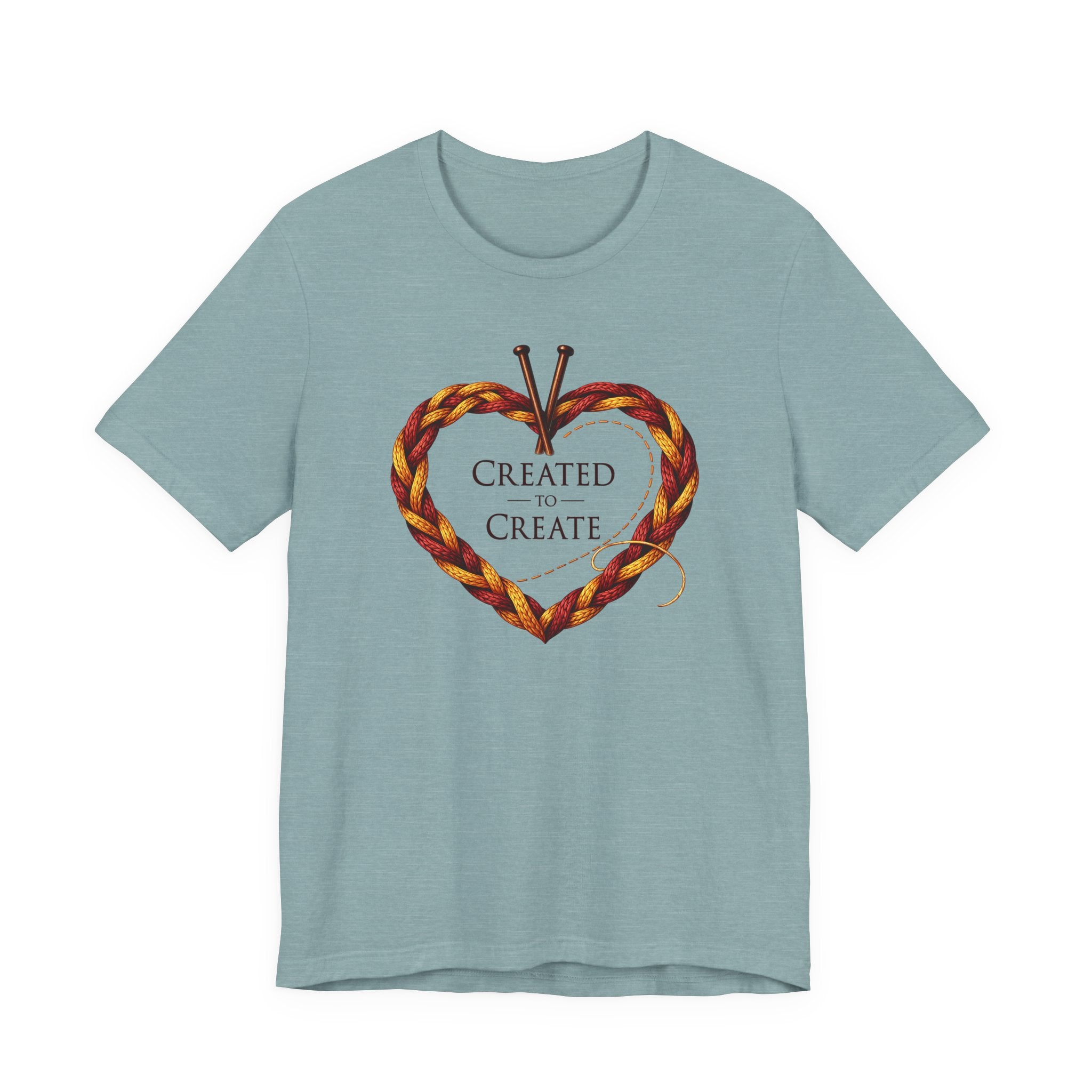 Created To Create (Christian Knitting Heart Tee)