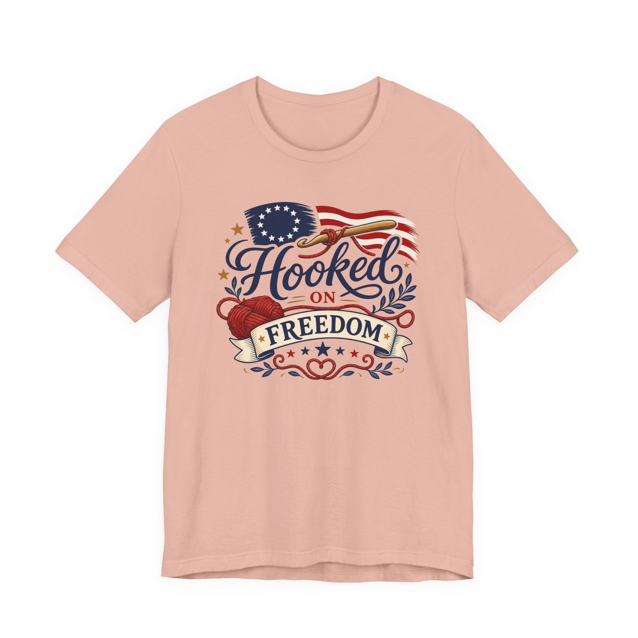Hooked on Freedom (Patriotic Crochet Tee)