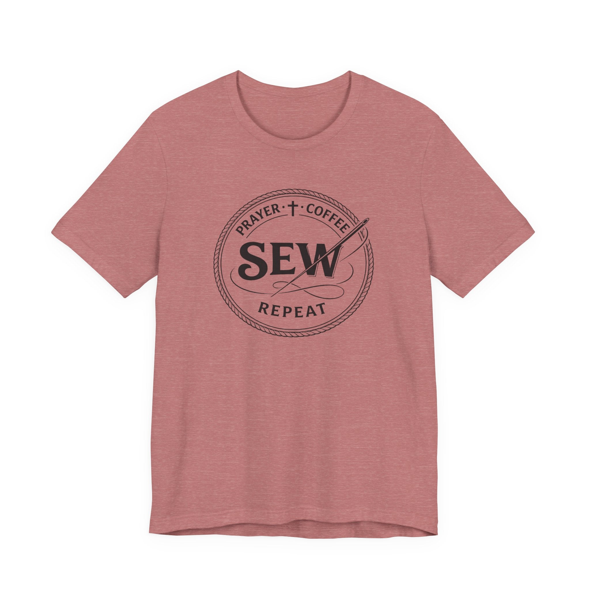 Prayer + Coffee + Sew Repeat (Christian Sewing Tee)