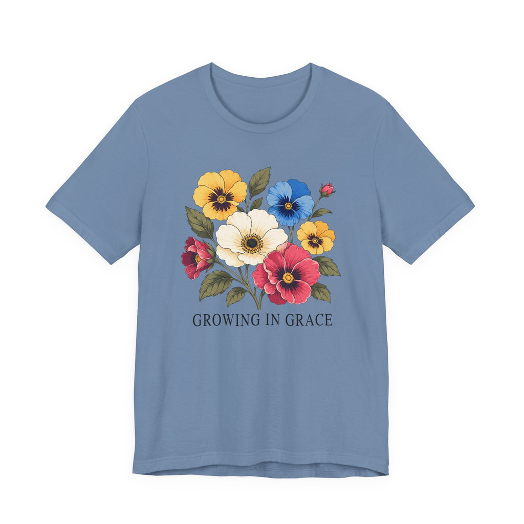 Growing In Grace (Floral Christian Tee)