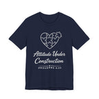 Attitude Under Construction (Proverbs 4:23 Christian Tee - Dark Tee)