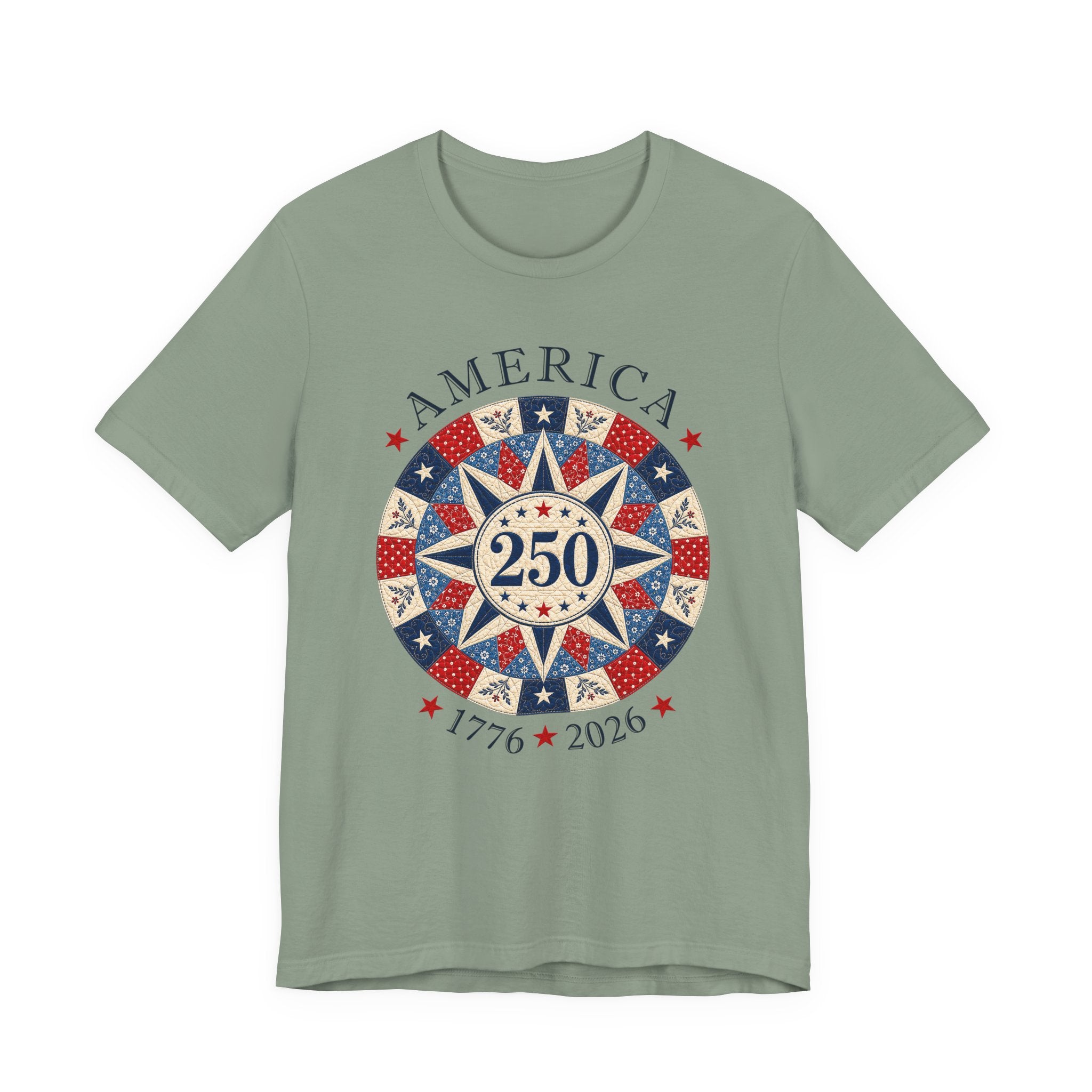 America 250 Quilt Star (Patriotic Quilting Tee)