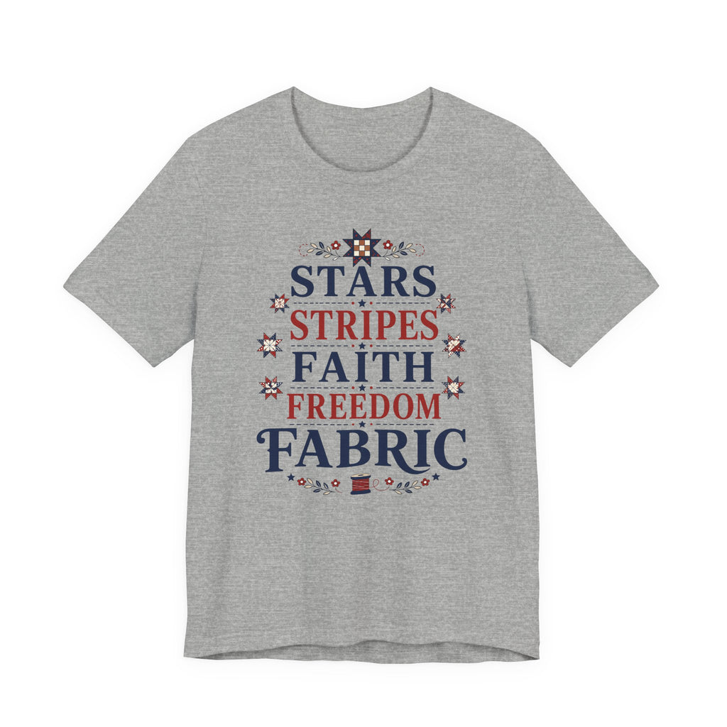 Stars Stripes Faith Freedom Fabric (Patriotic Christian Tee)