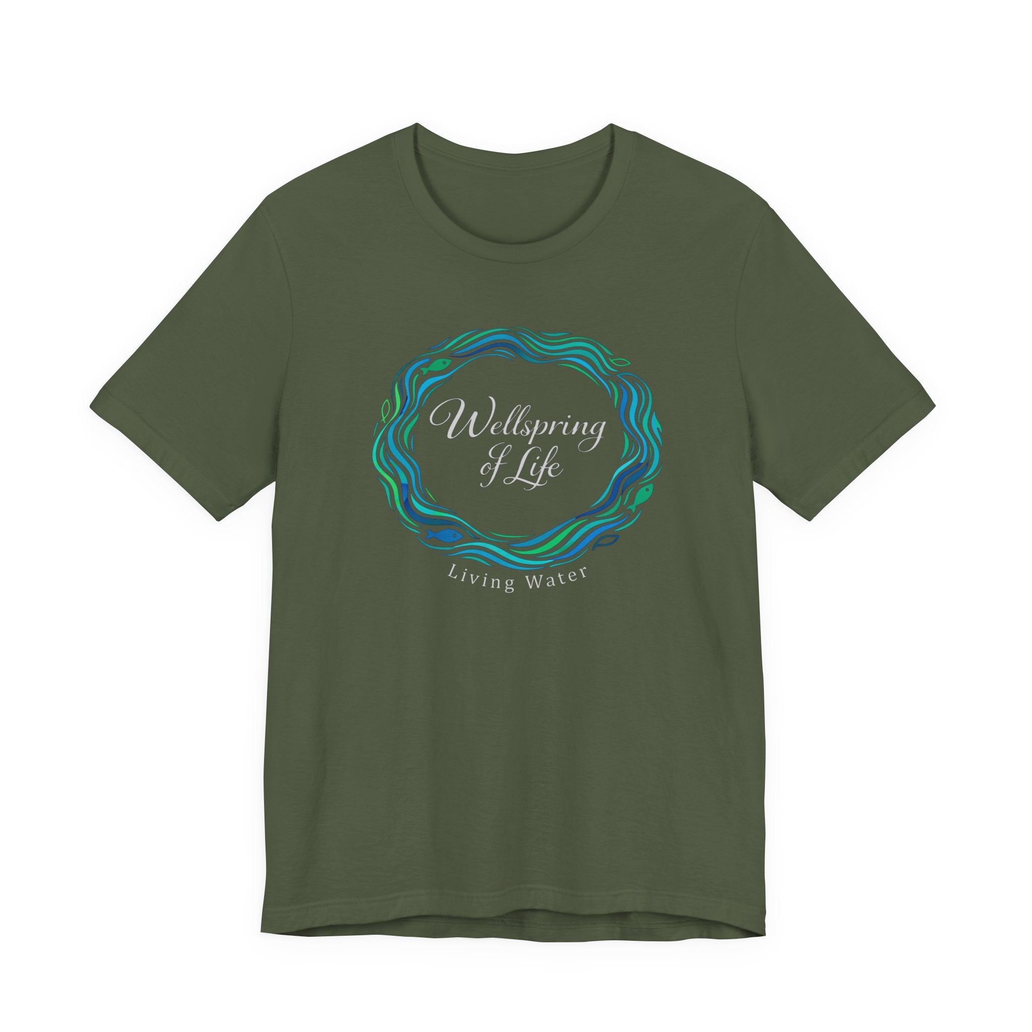 Wellspring .... Living Water (Dark Colored Christian Tee)
