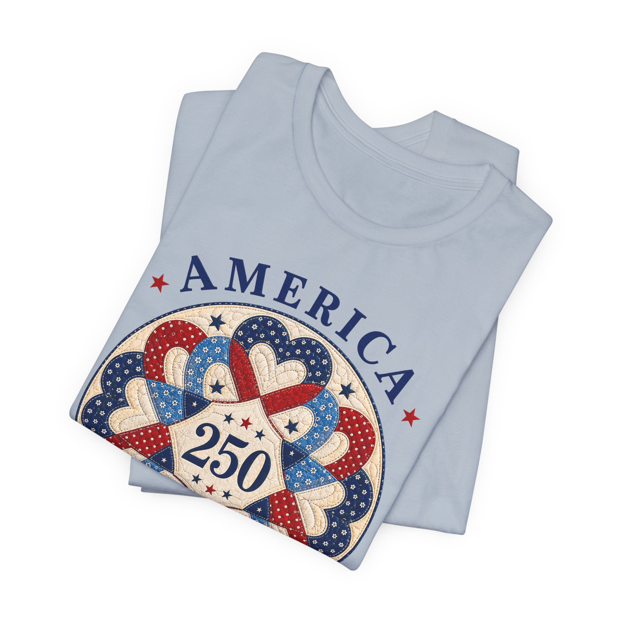 America 250 - Interlocking Hearts (Patriotic Quilting Tee)