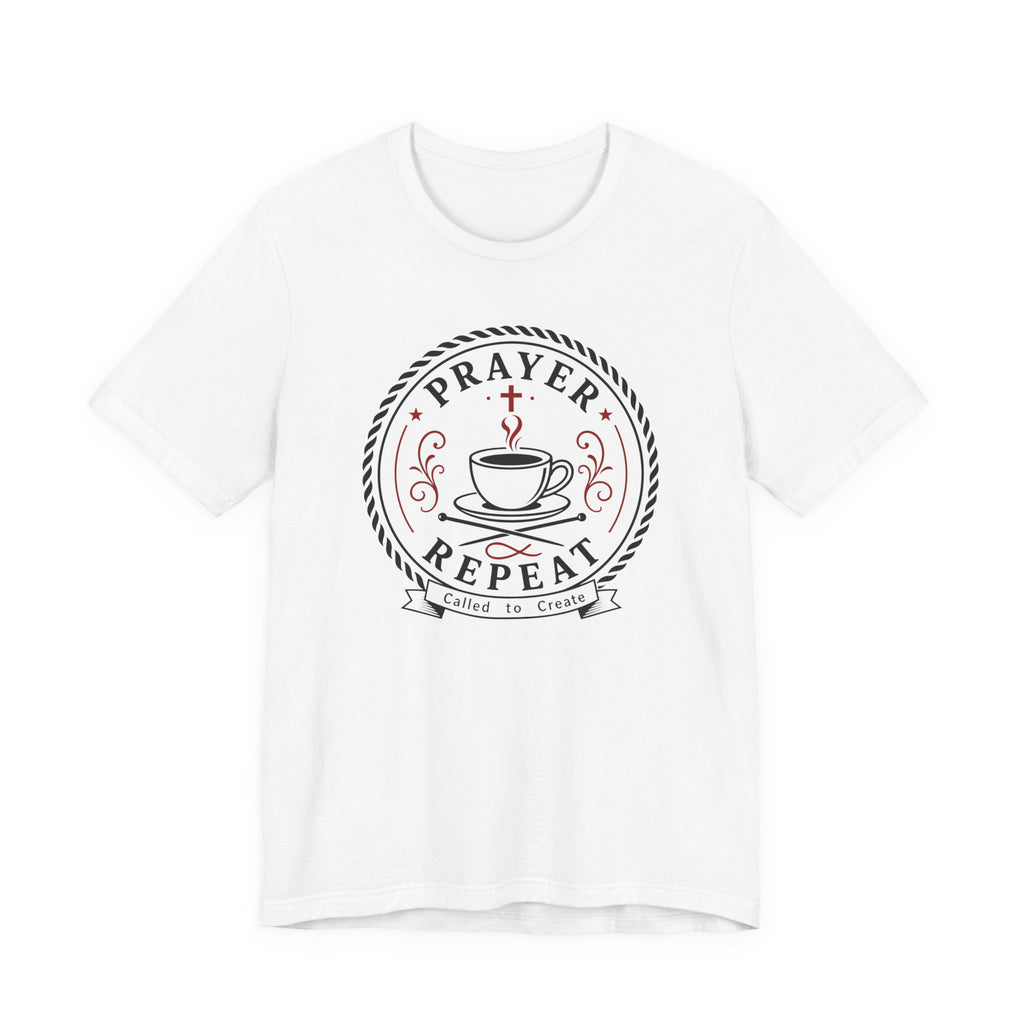 Prayer Coffee Knit Repeat (Christian Knitting Tee)