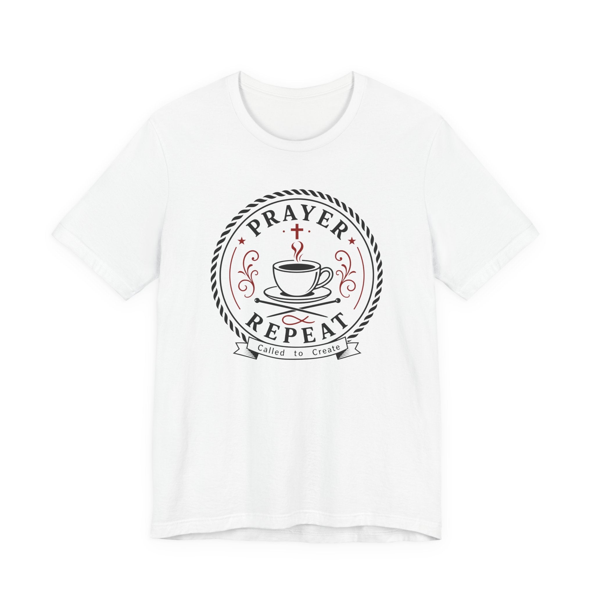 Prayer Coffee Knit Repeat (Christian Knitting Tee)