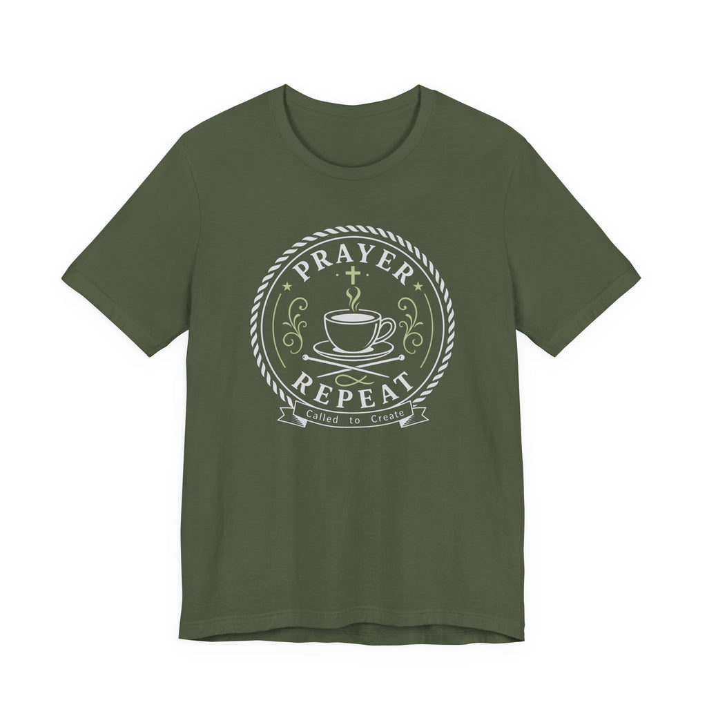 Prayer Coffee Knit Repeat (Christian Knitting Tee)