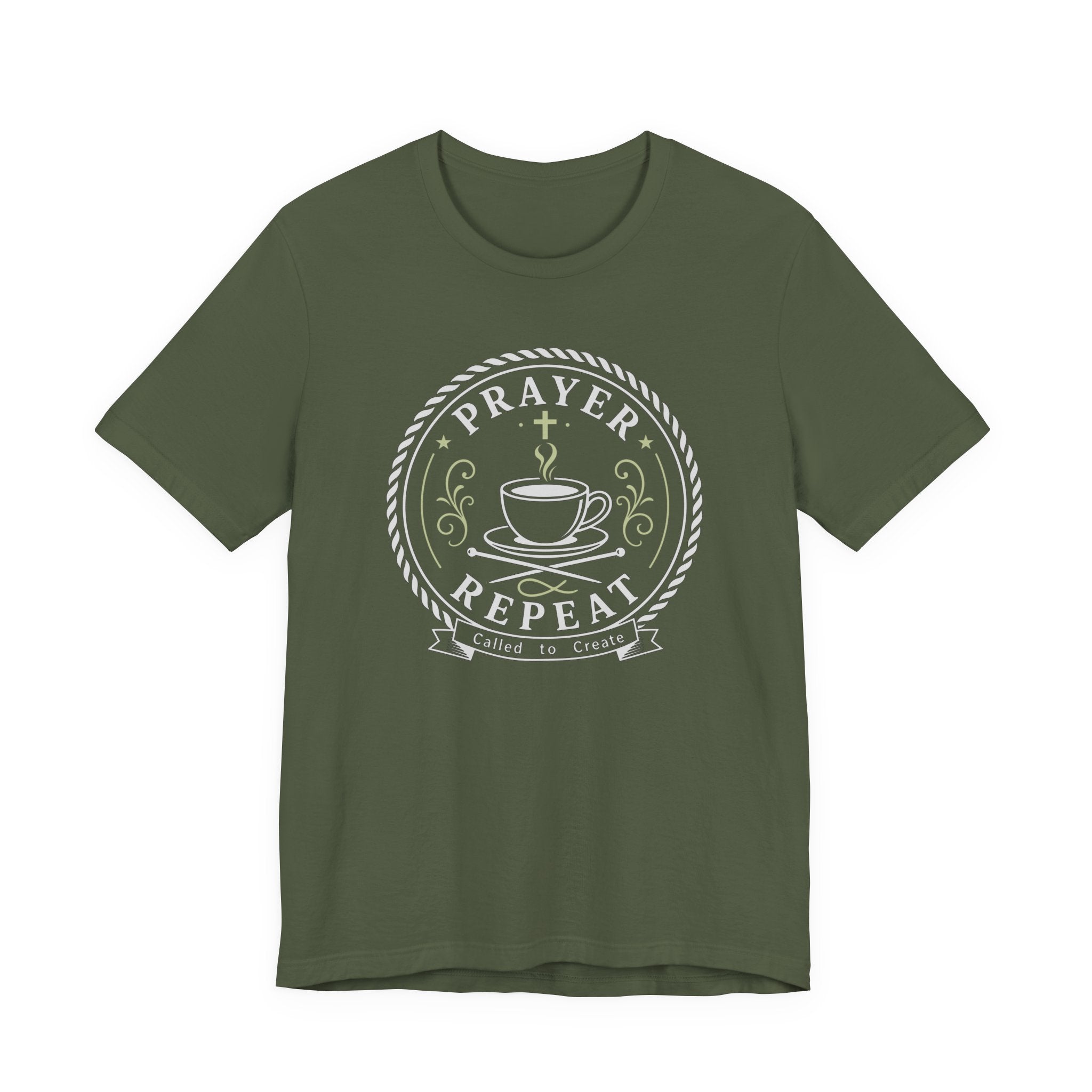 Prayer Coffee Knit Repeat (Christian Knitting Tee)