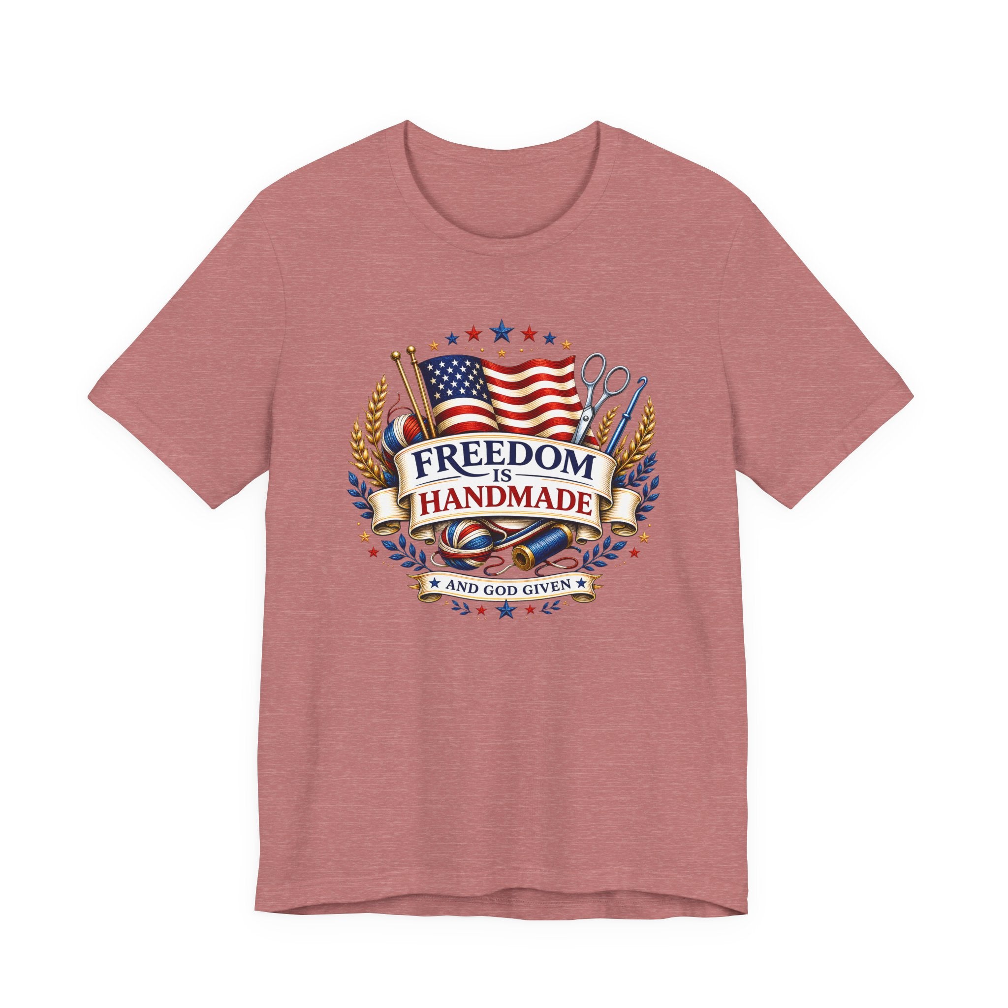 USA Freedom is Handmade and God Given (Patriotic Maker Tee)