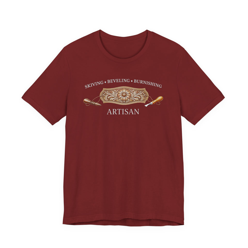 Skiving Beveling Burnishing Artisan (Dark Tee)