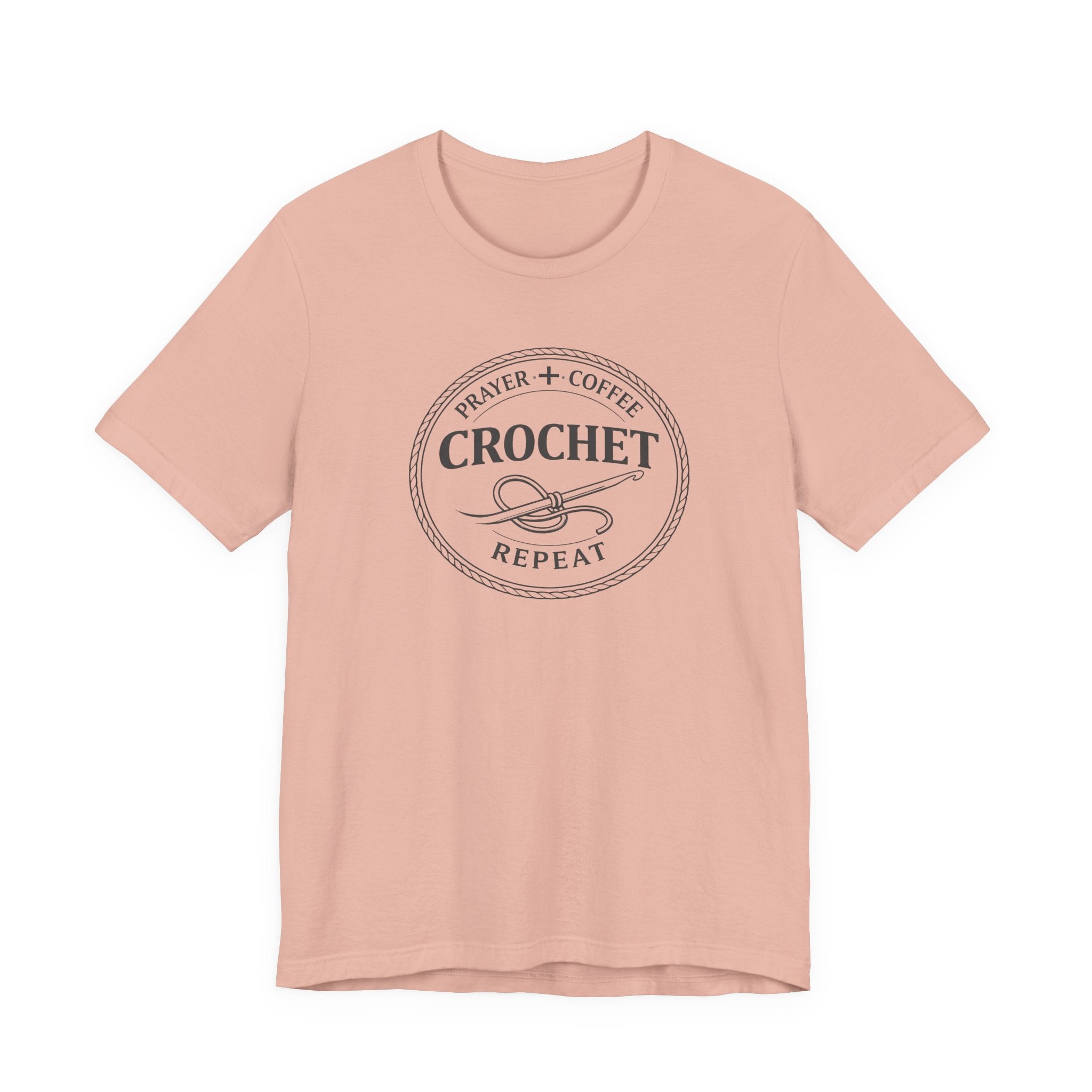 Prayer + Coffee + Crochet + Repeat (Christian Tee)