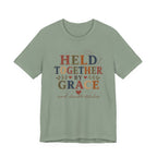 Held Together By Grace and Double Stitches (Christian Sewing Tee)