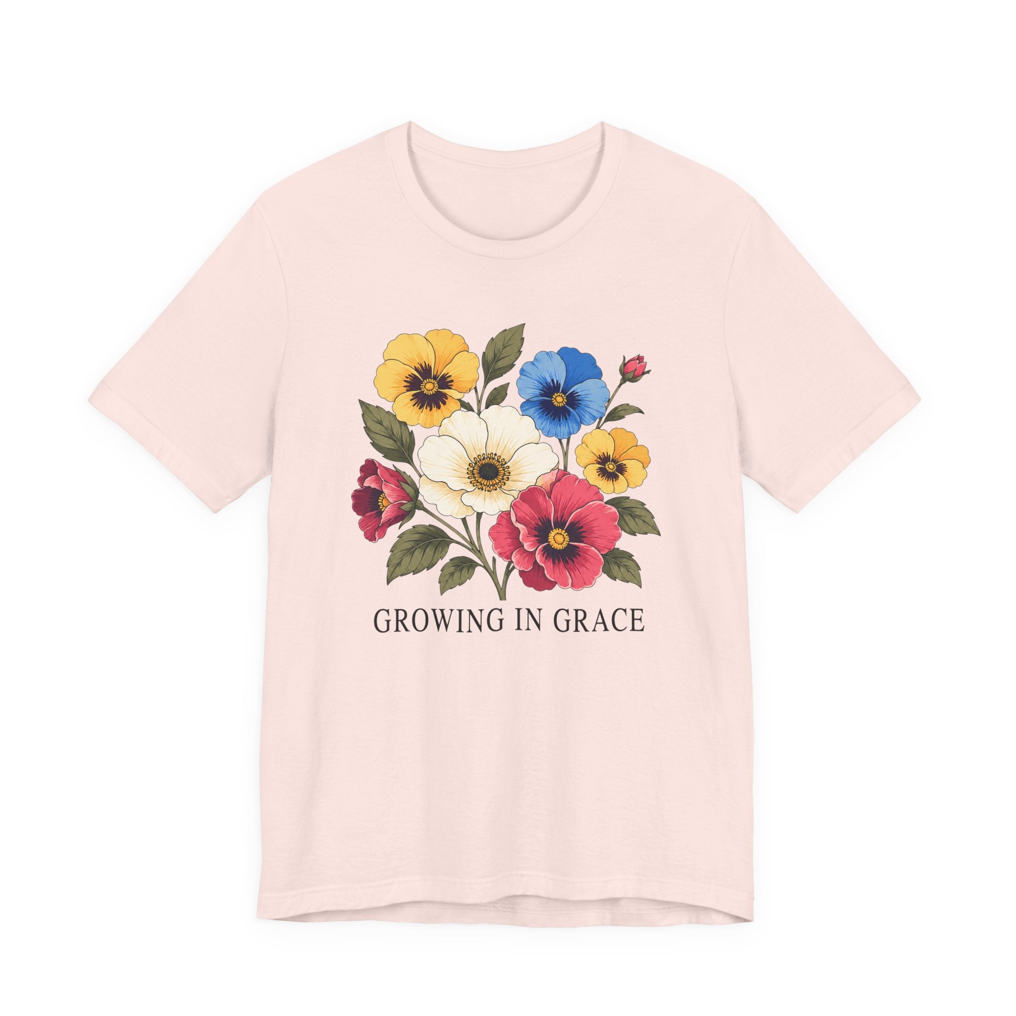 Growing In Grace (Floral Christian Tee)