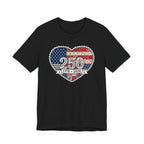 Americana Quilted Heart 250 (Patriotic Quilter's Tee)
