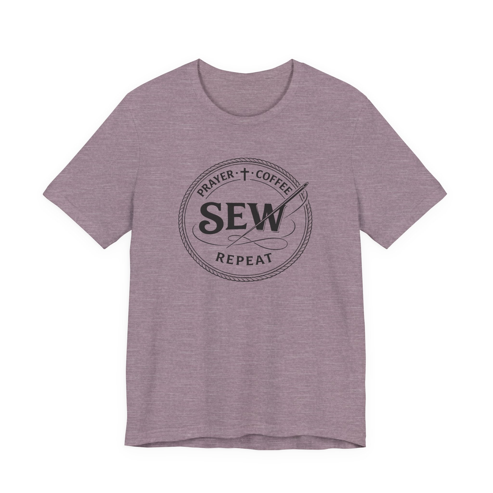 Prayer + Coffee + Sew Repeat (Christian Sewing Tee)