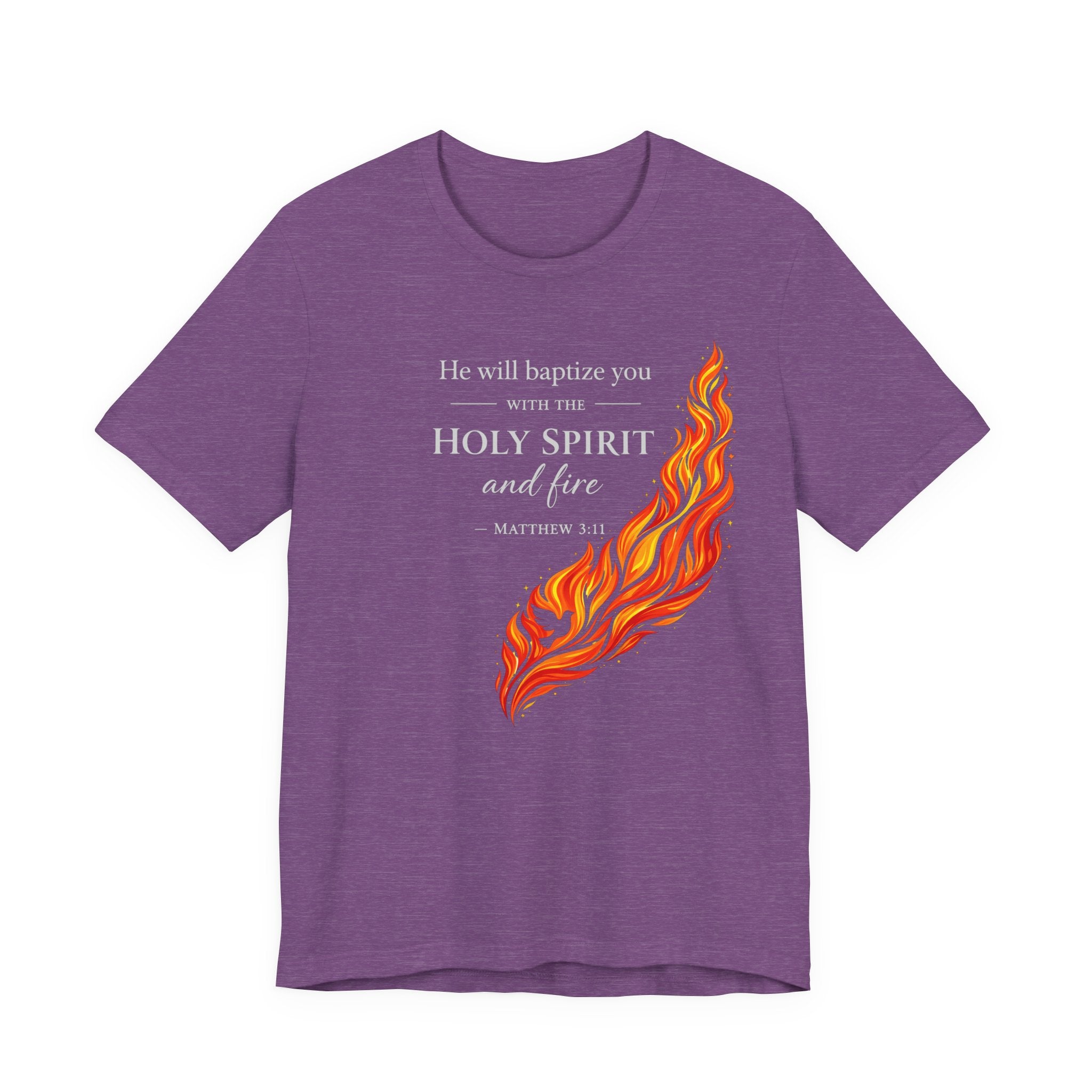 He Will Baptize You ... (Christian Tee - Dark Colors)