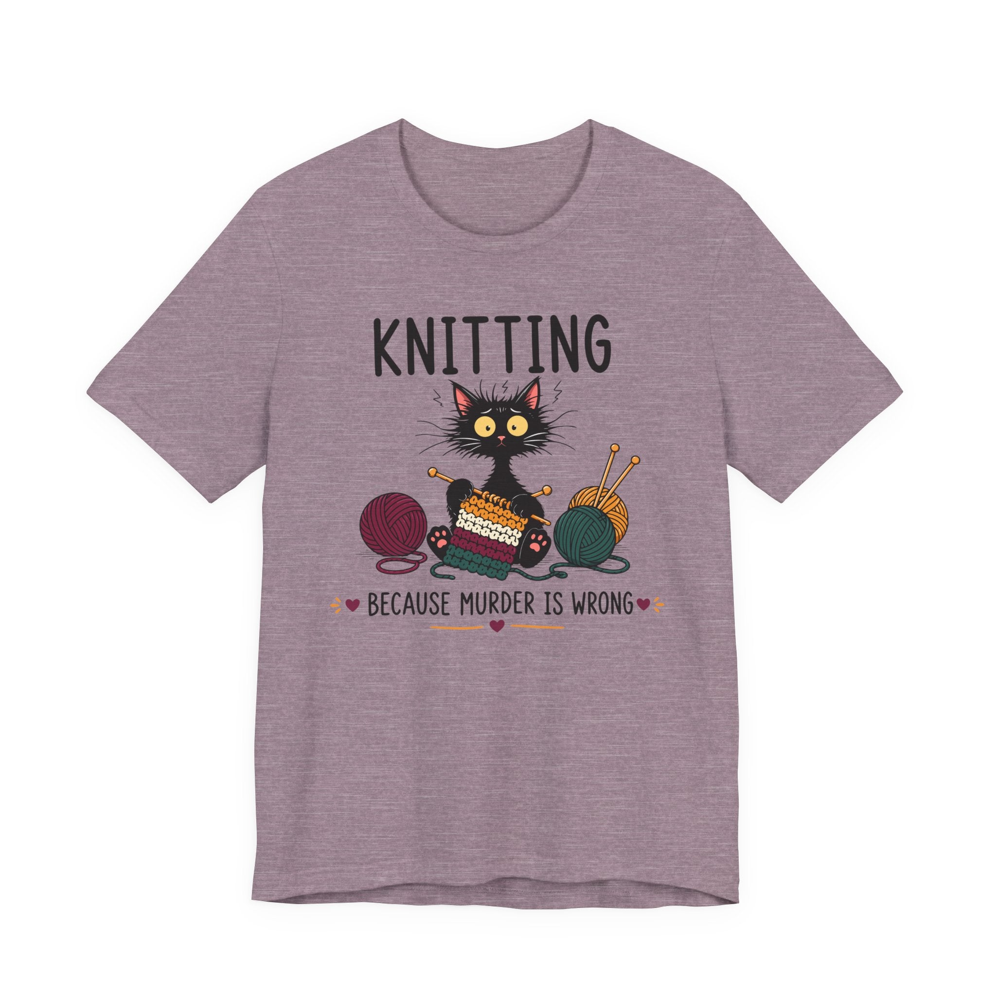 Knitting Because Murder is Wrong Tee