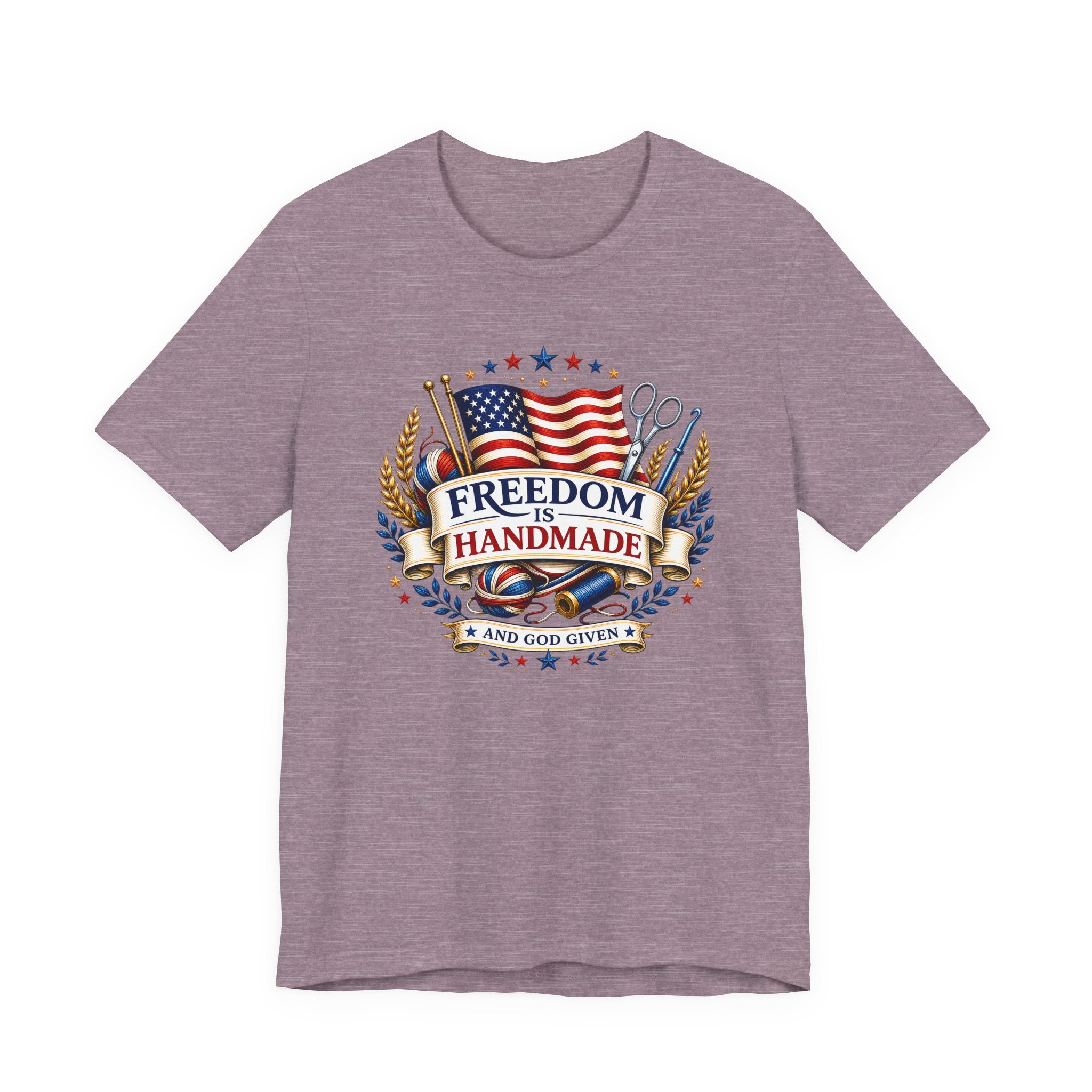 USA Freedom is Handmade and God Given (Patriotic Maker Tee)
