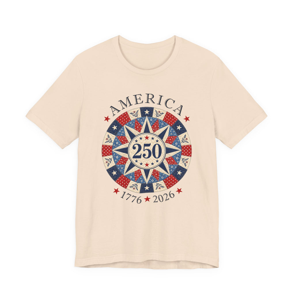 America 250 Quilt Star (Patriotic Quilting Tee)