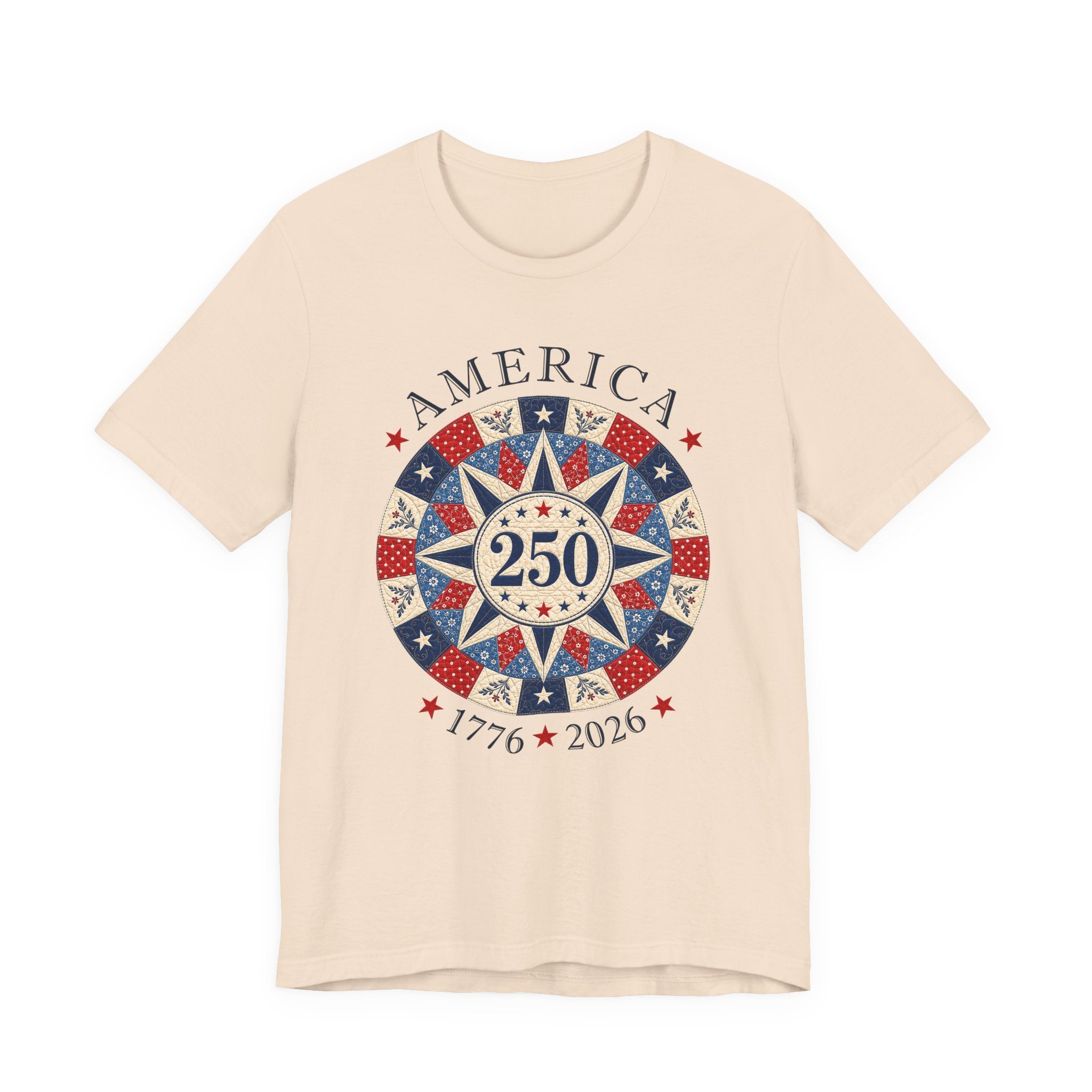 America 250 Quilt Star (Patriotic Quilting Tee)