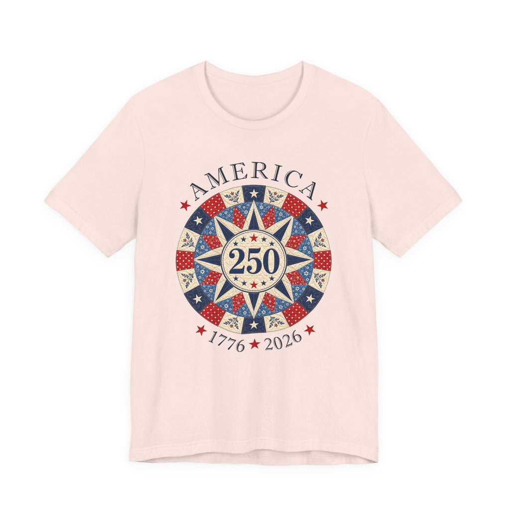 America 250 Quilt Star (Patriotic Quilting Tee)