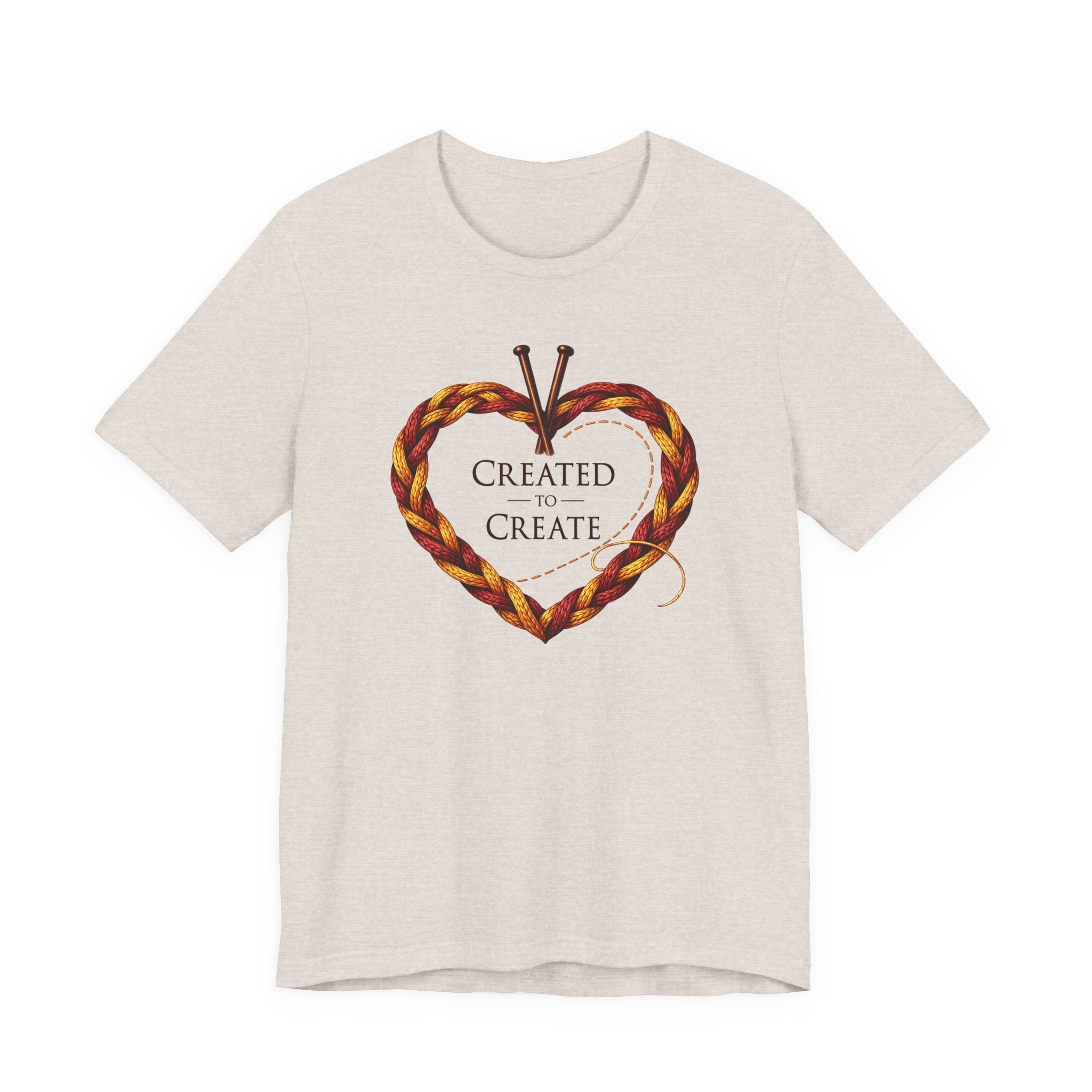 Created To Create (Christian Knitting Heart Tee)