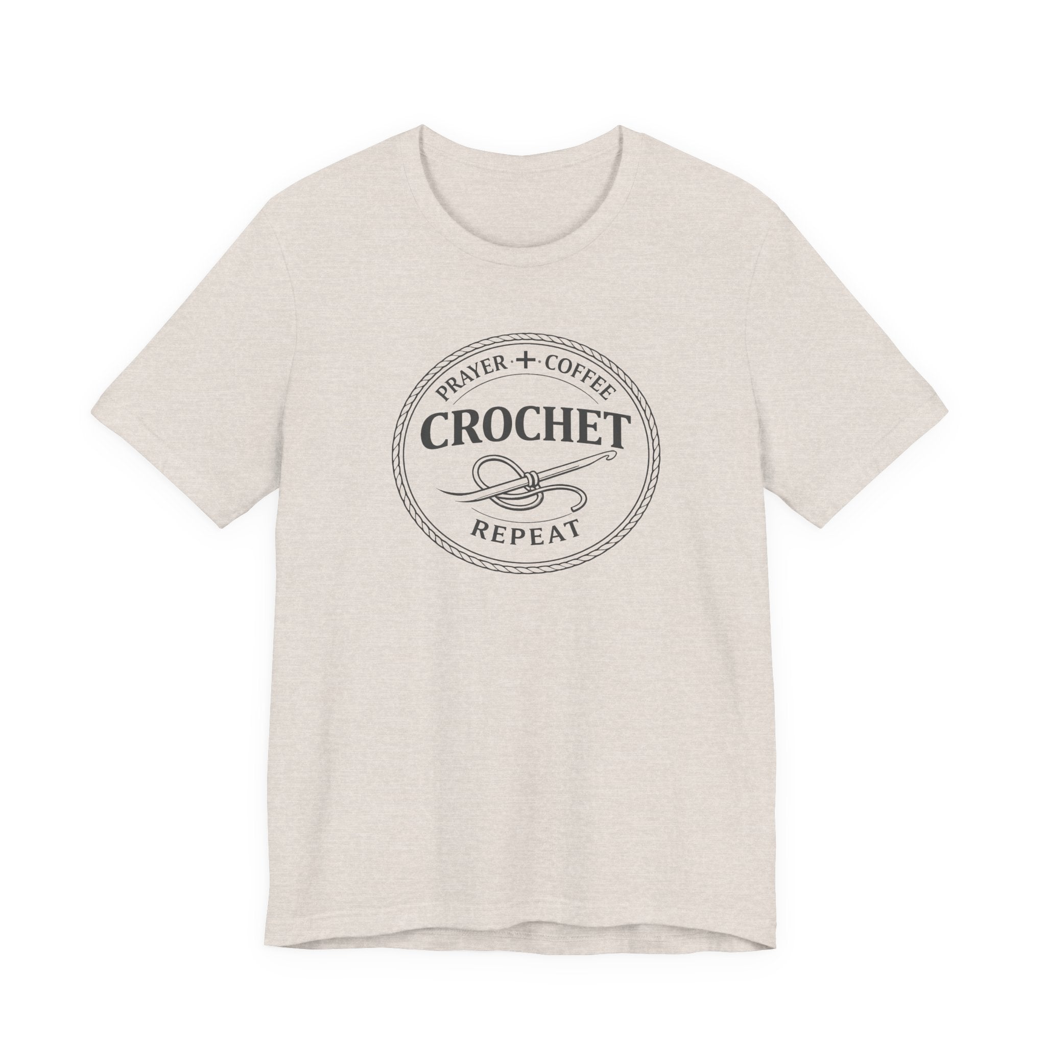Prayer + Coffee + Crochet + Repeat (Christian Tee)