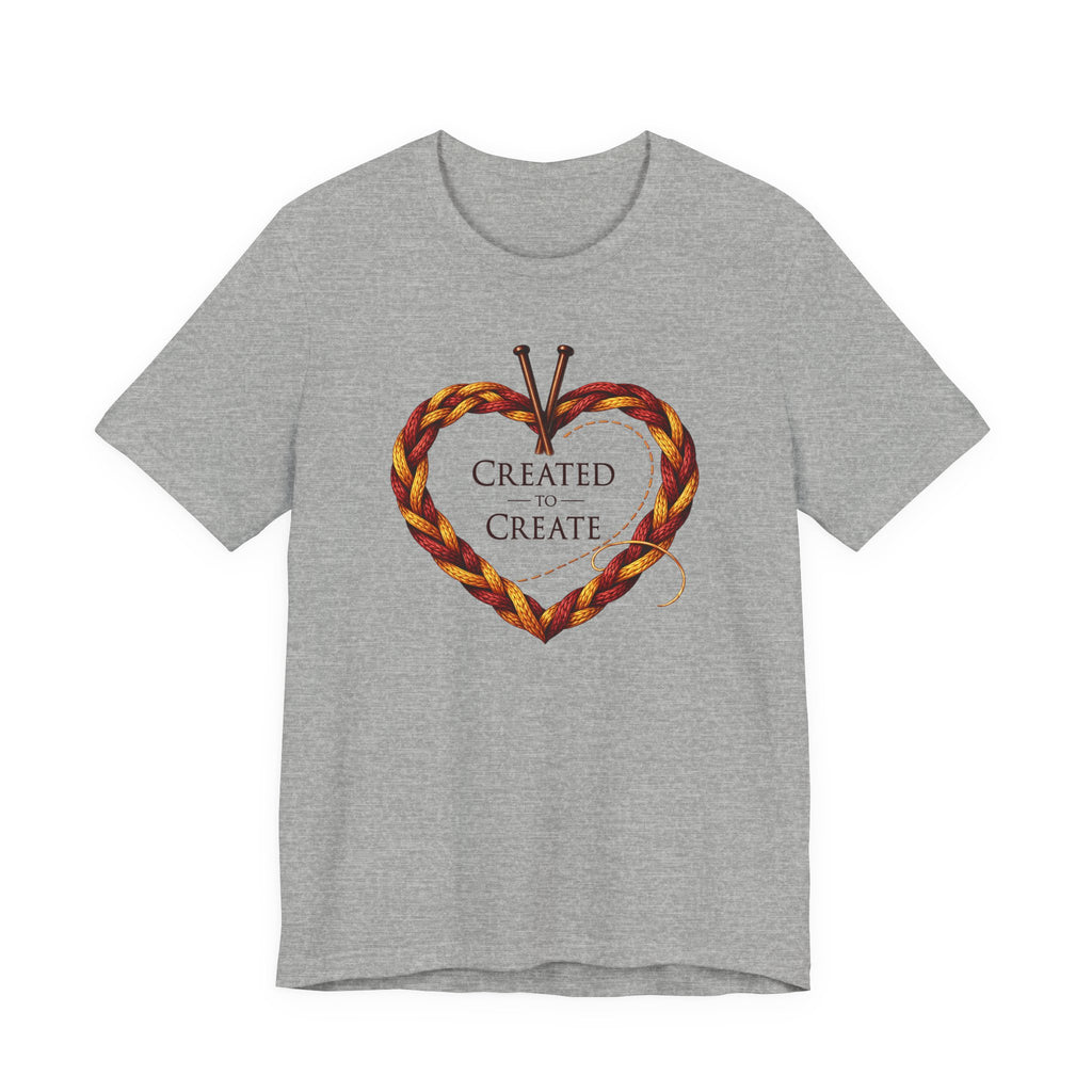 Created To Create (Christian Knitting Heart Tee)