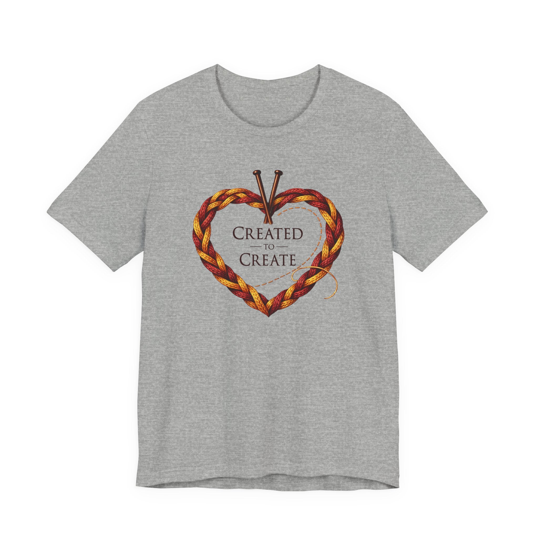 Created To Create (Christian Knitting Heart Tee)