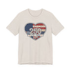 Americana Quilted Heart 250 (Patriotic Quilter's Tee)