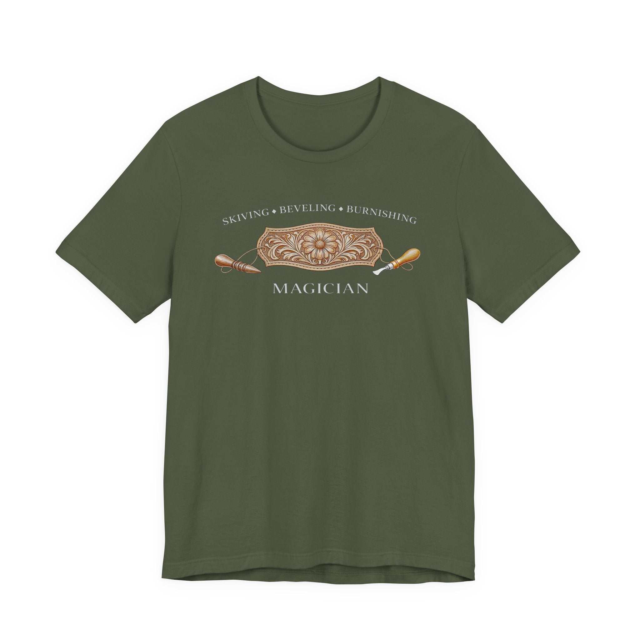 Skiving Beveling Burnishing Magician (Dark Tee)