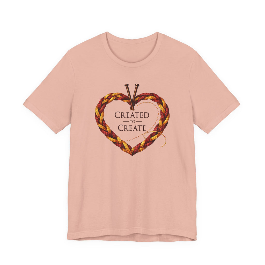 Created To Create (Christian Knitting Heart Tee)