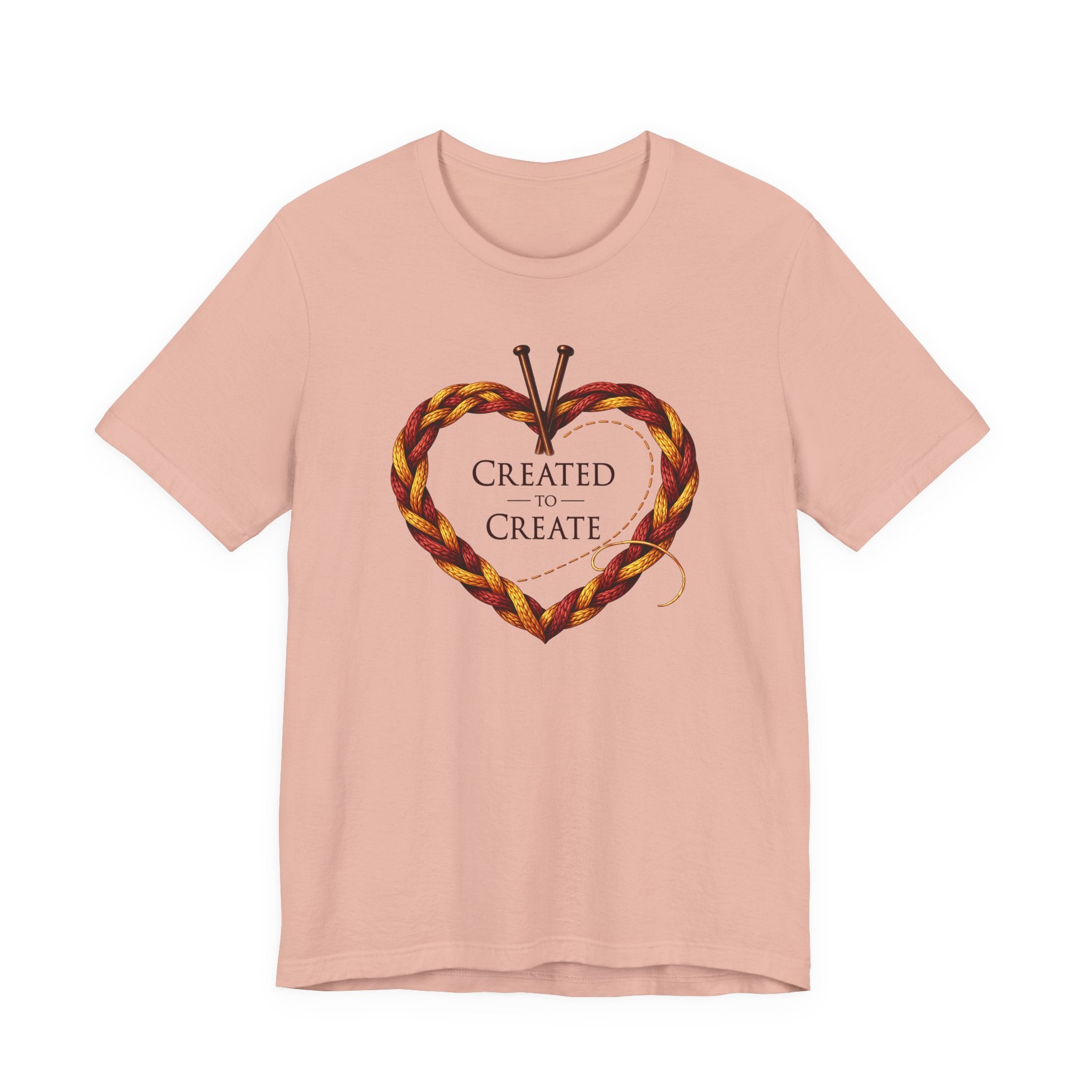 Created To Create (Christian Knitting Heart Tee)