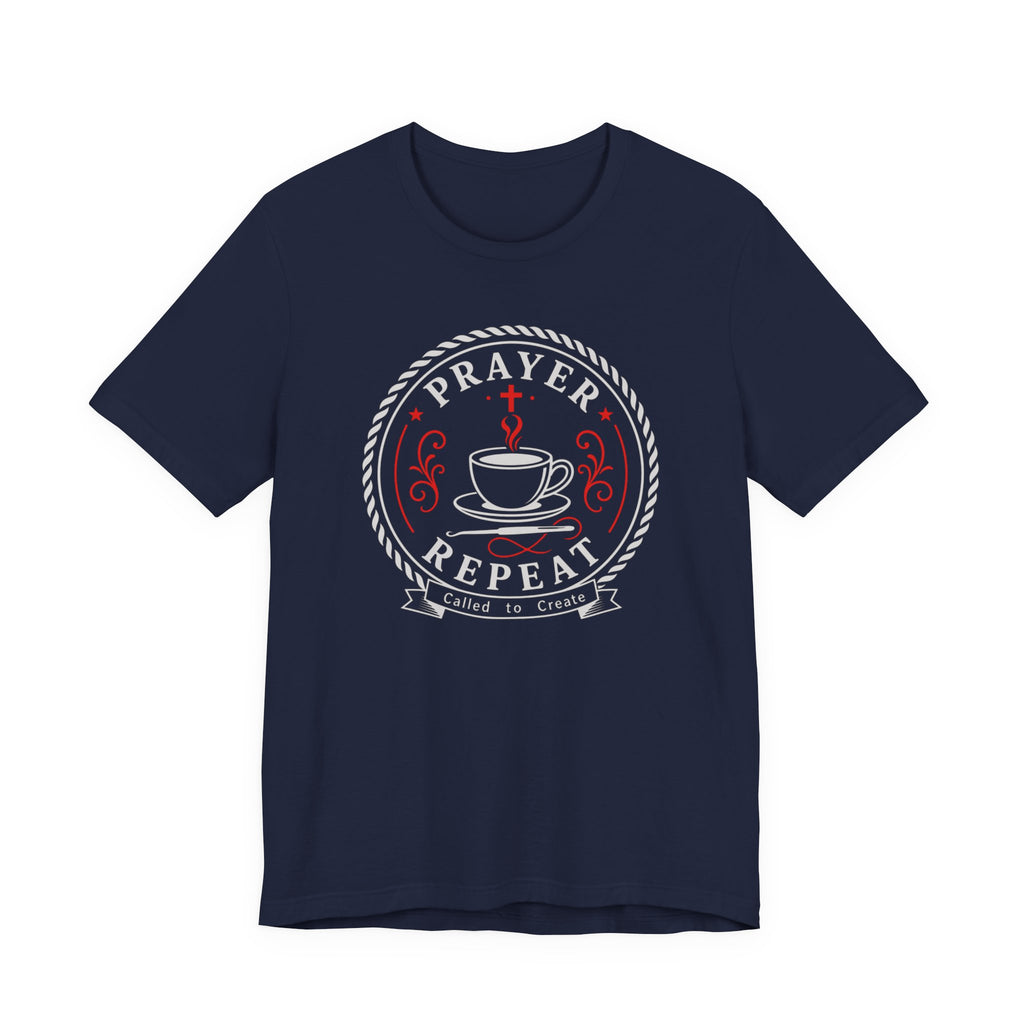 Prayer Coffee Crochet Repeat (Christian Crochet Tee)