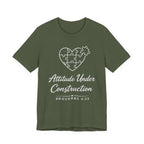 Attitude Under Construction (Proverbs 4:23 Christian Tee - Dark Tee)