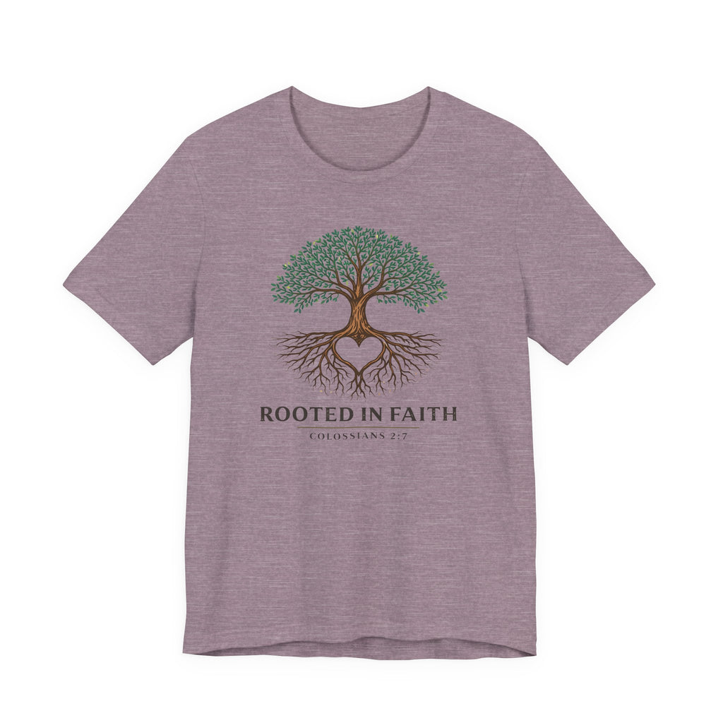 Rooted in Faith (Colossians 2:7 Christian Block Print)