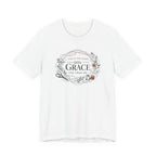 Even in Chaos His Grace Finds Me (Warm Tones Botanical Christian Sewing Tee)