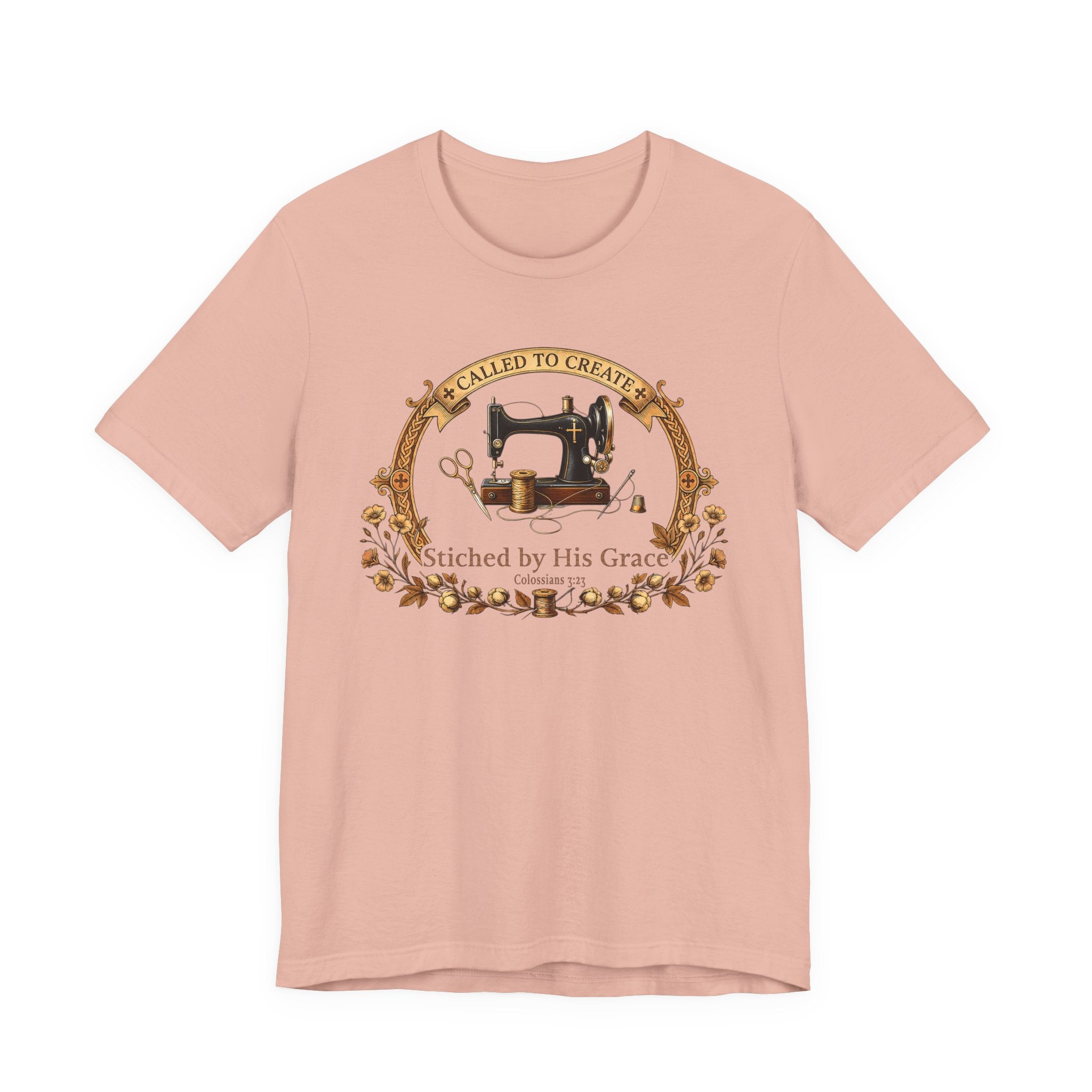 Stitched by His Grace (Christian Sewing Tee)