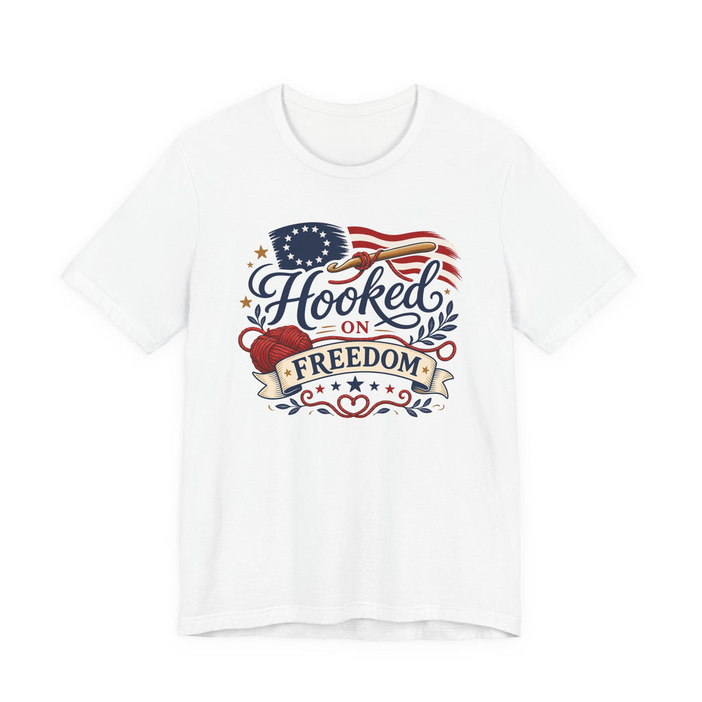 Hooked on Freedom (Patriotic Crochet Tee)