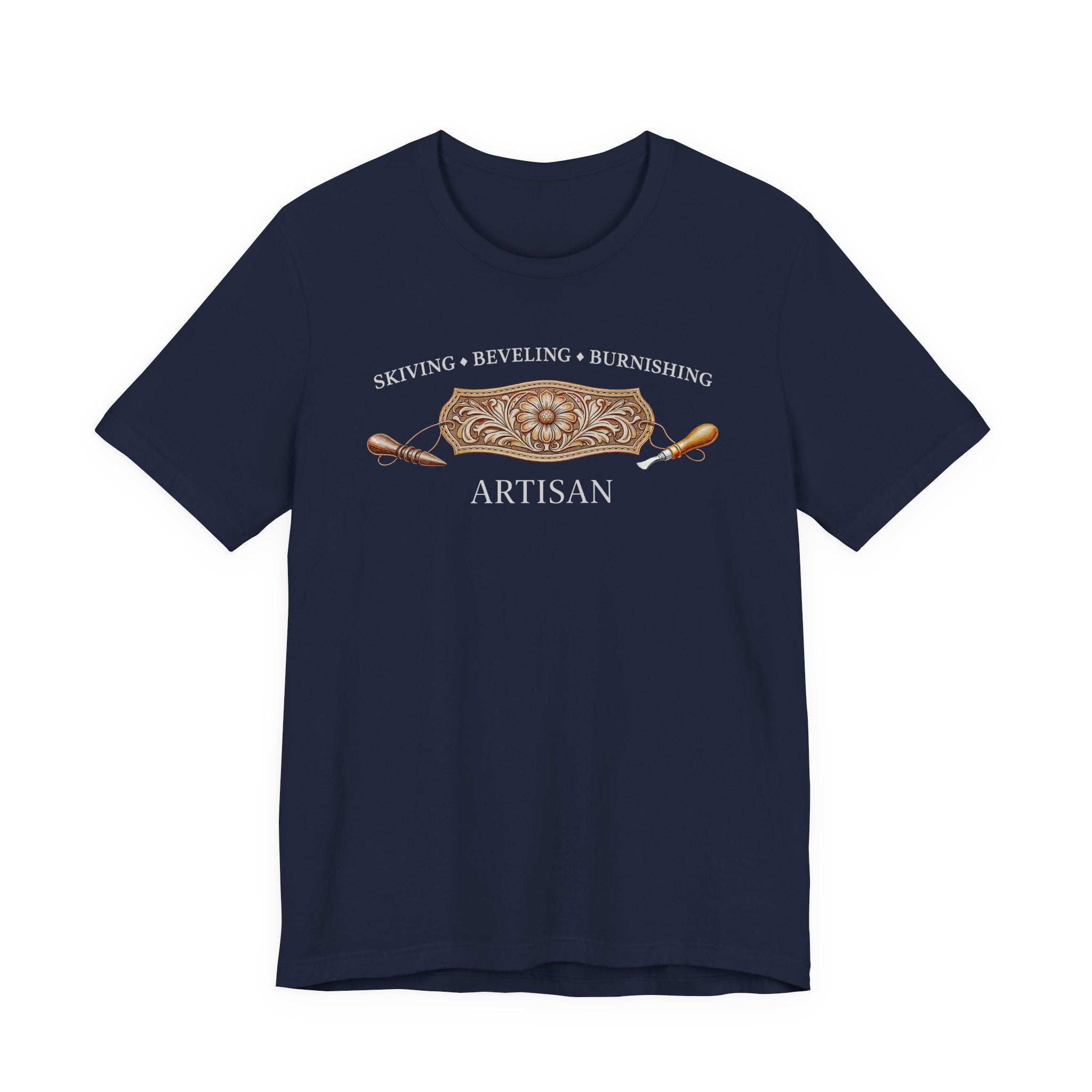 Skiving Beveling Burnishing Artisan (Dark Tee)