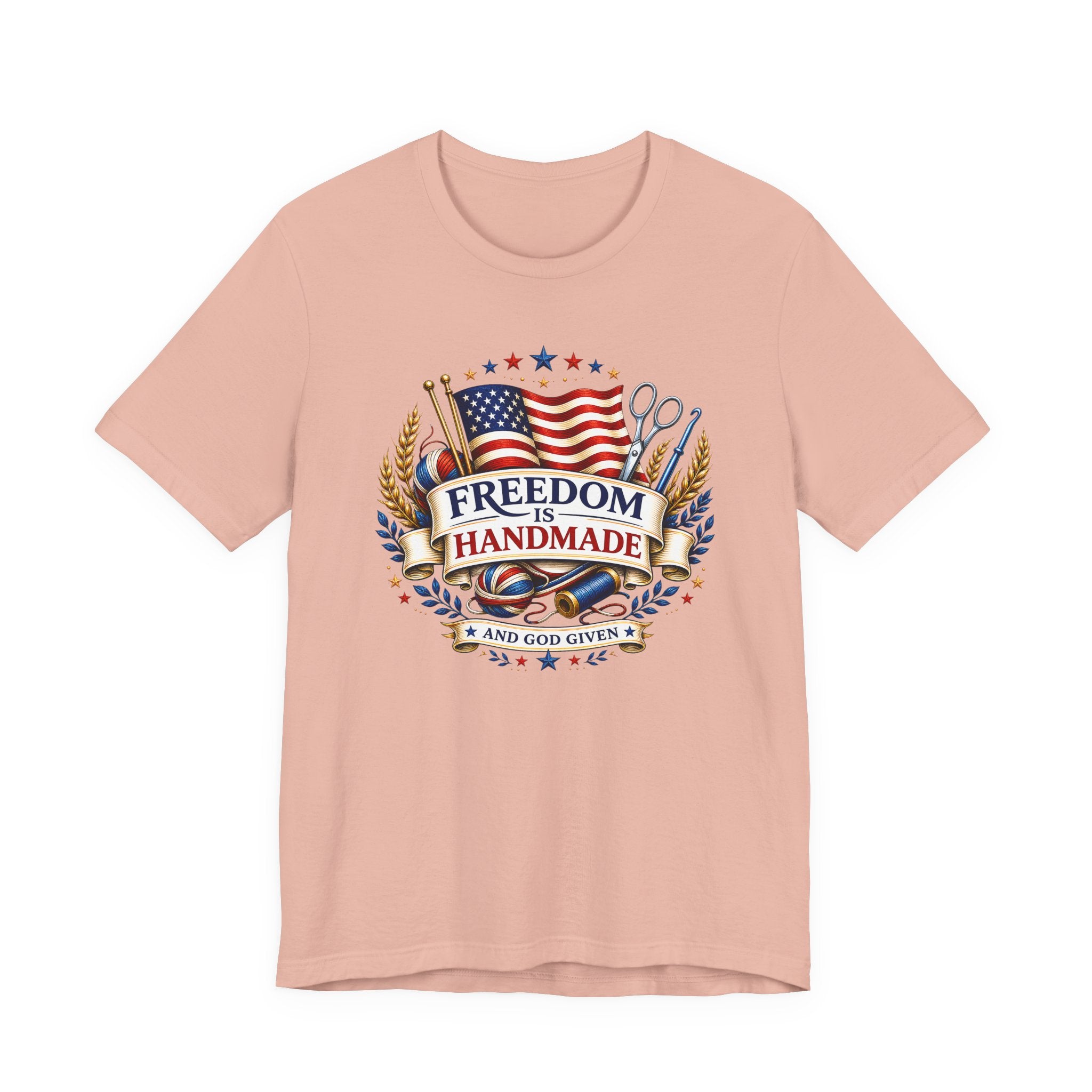 USA Freedom is Handmade and God Given (Patriotic Maker Tee)