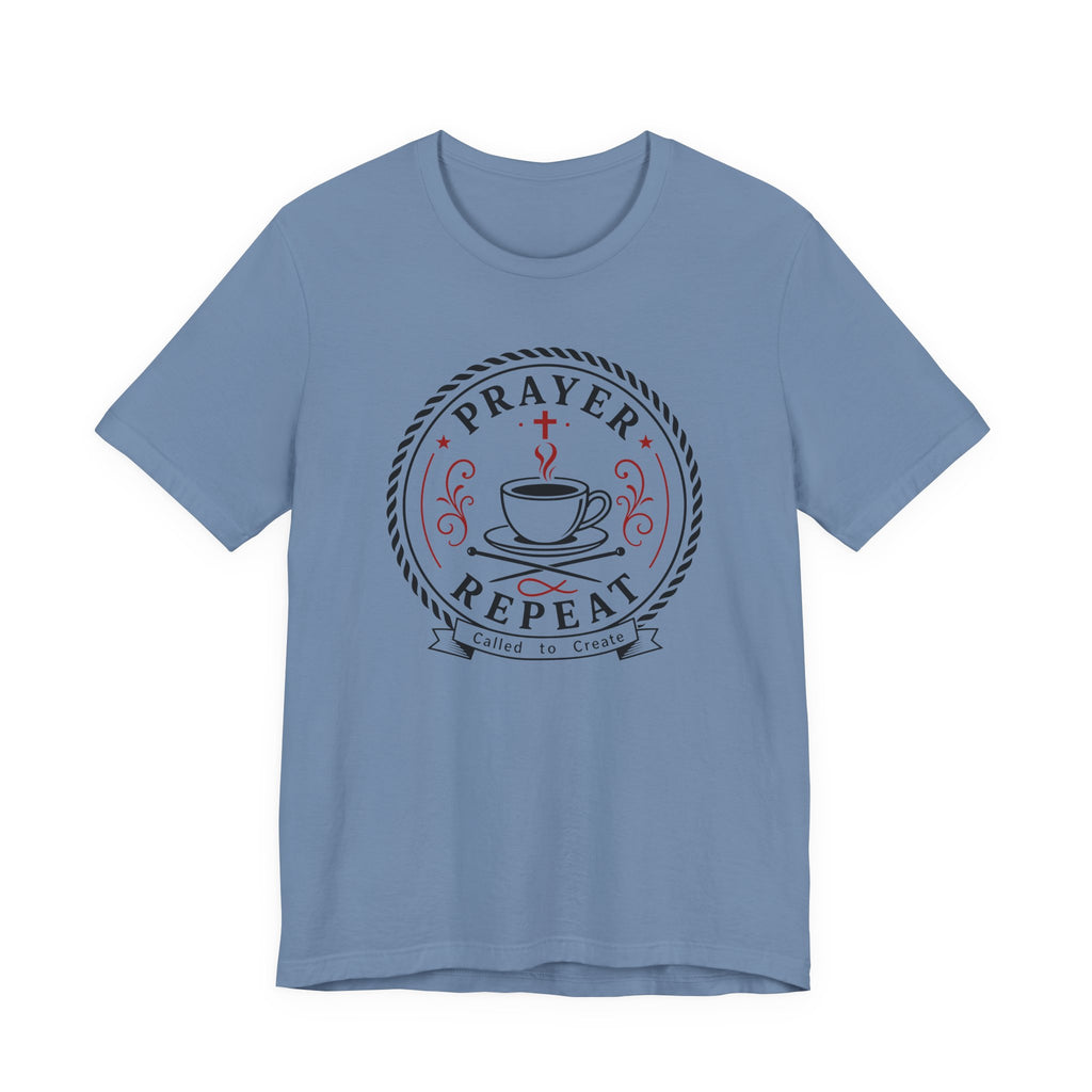 Prayer Coffee Knit Repeat (Christian Knitting Tee)