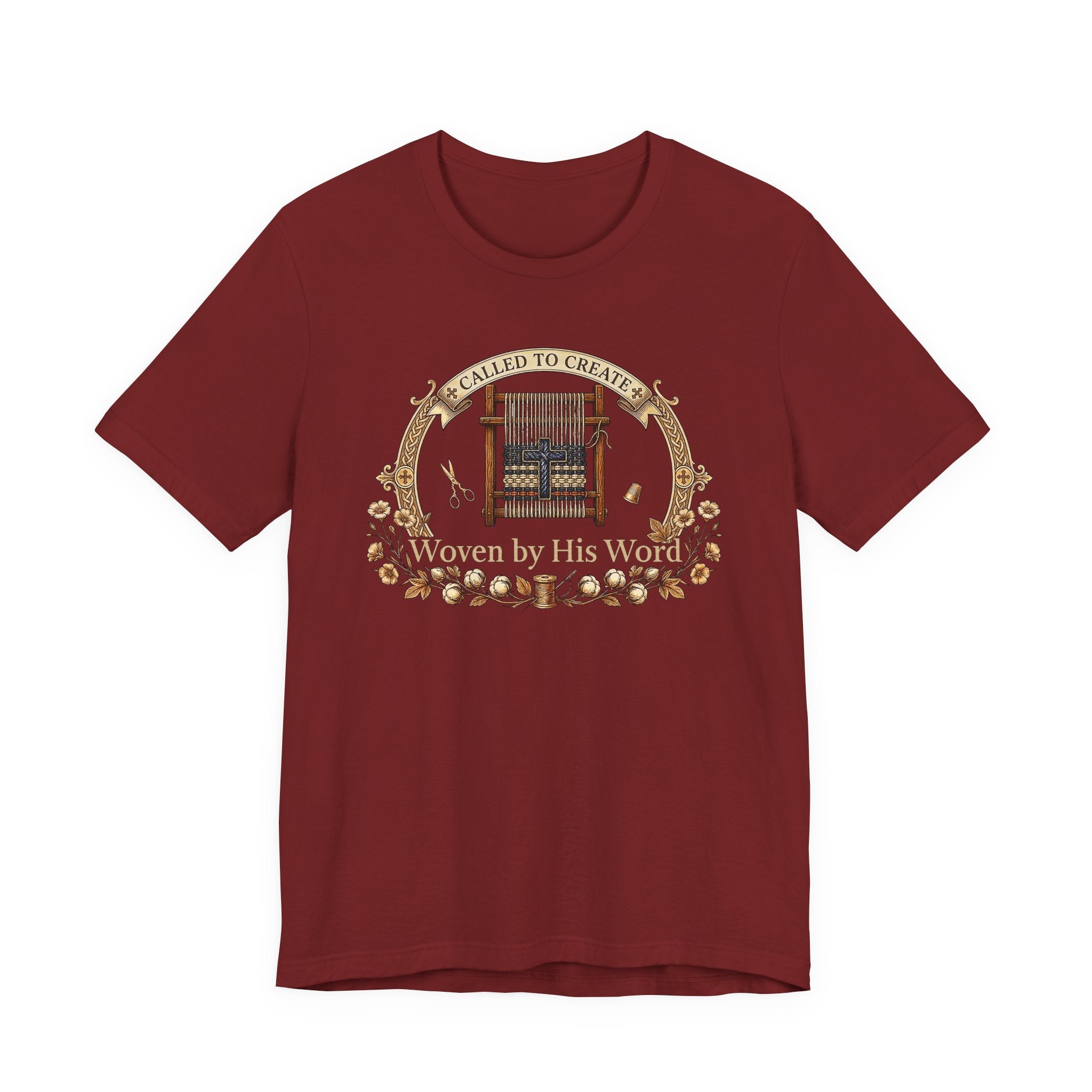 Woven By His Word (Christian Weaver - Dark Tee)