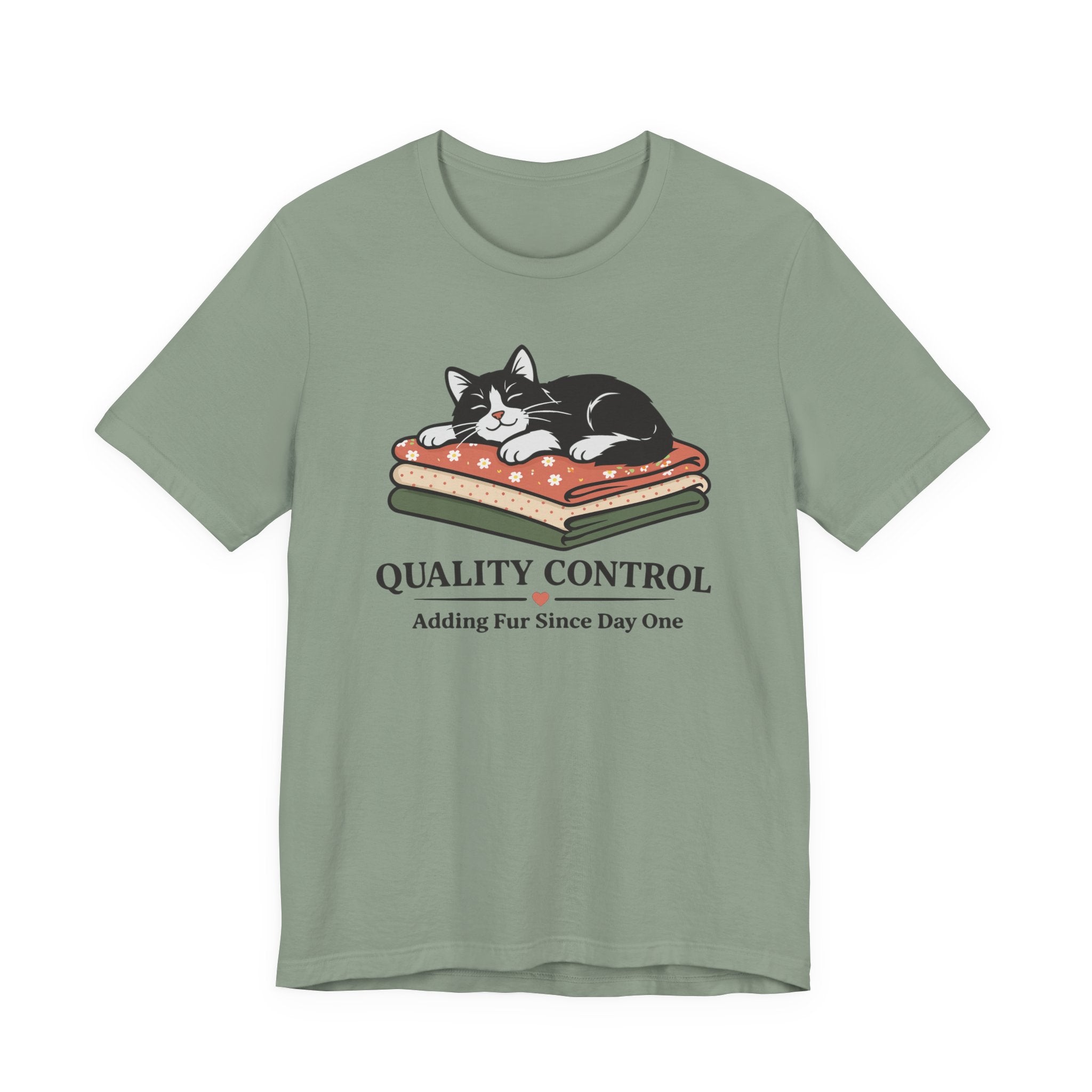 Quality Control - Adding Fur Since Day One (Kitty Sewing Tee)
