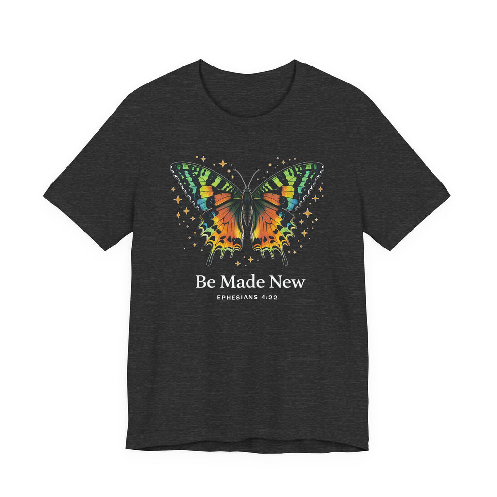 Be Made New - Madagascan Sunset Moth (Ephesians 4:22  Tee in Dark Colors)