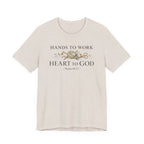 Hands to Work Heart to God (Psalm 90:17  Knitting Tee)