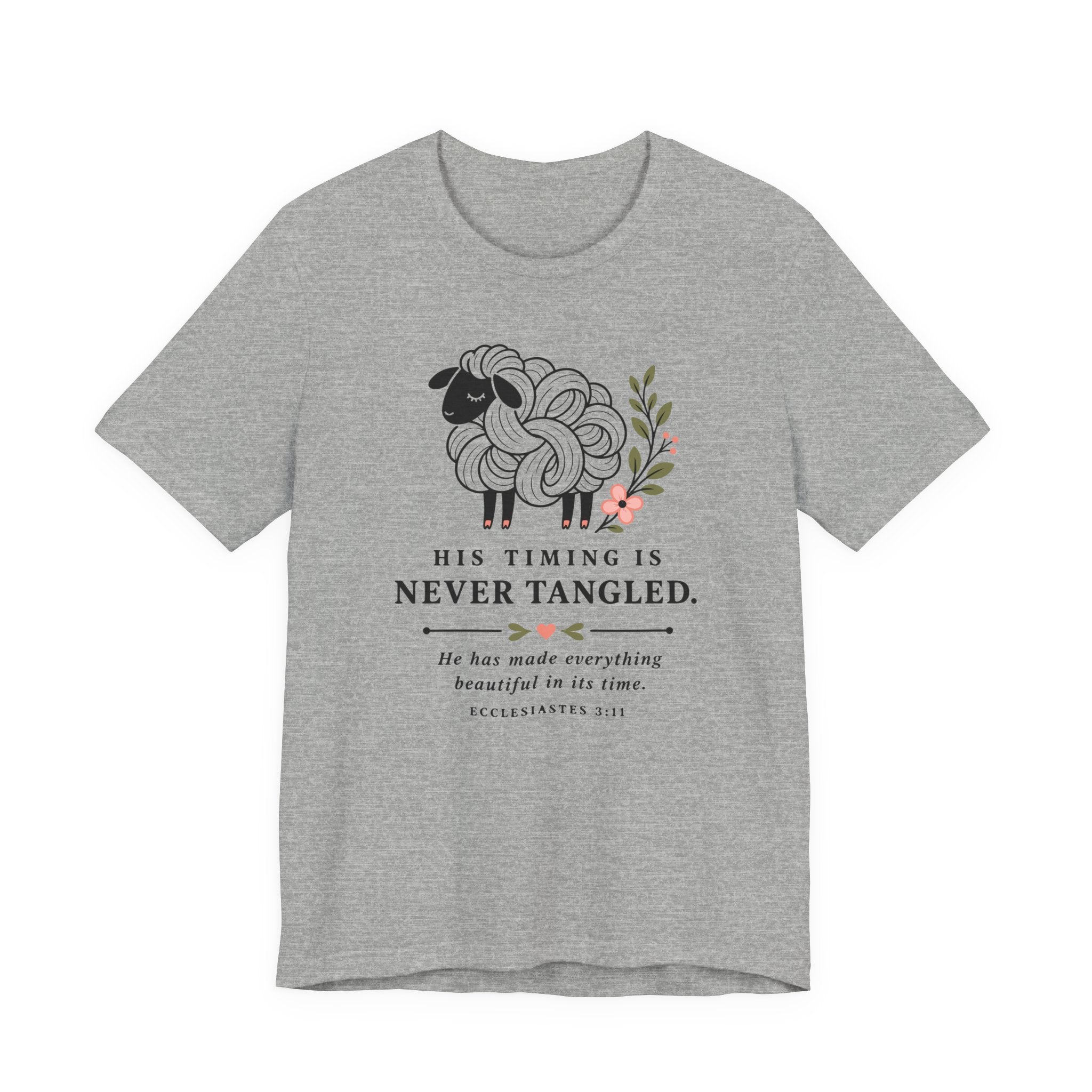 His Timing is Never Tangled (Christian Tee)