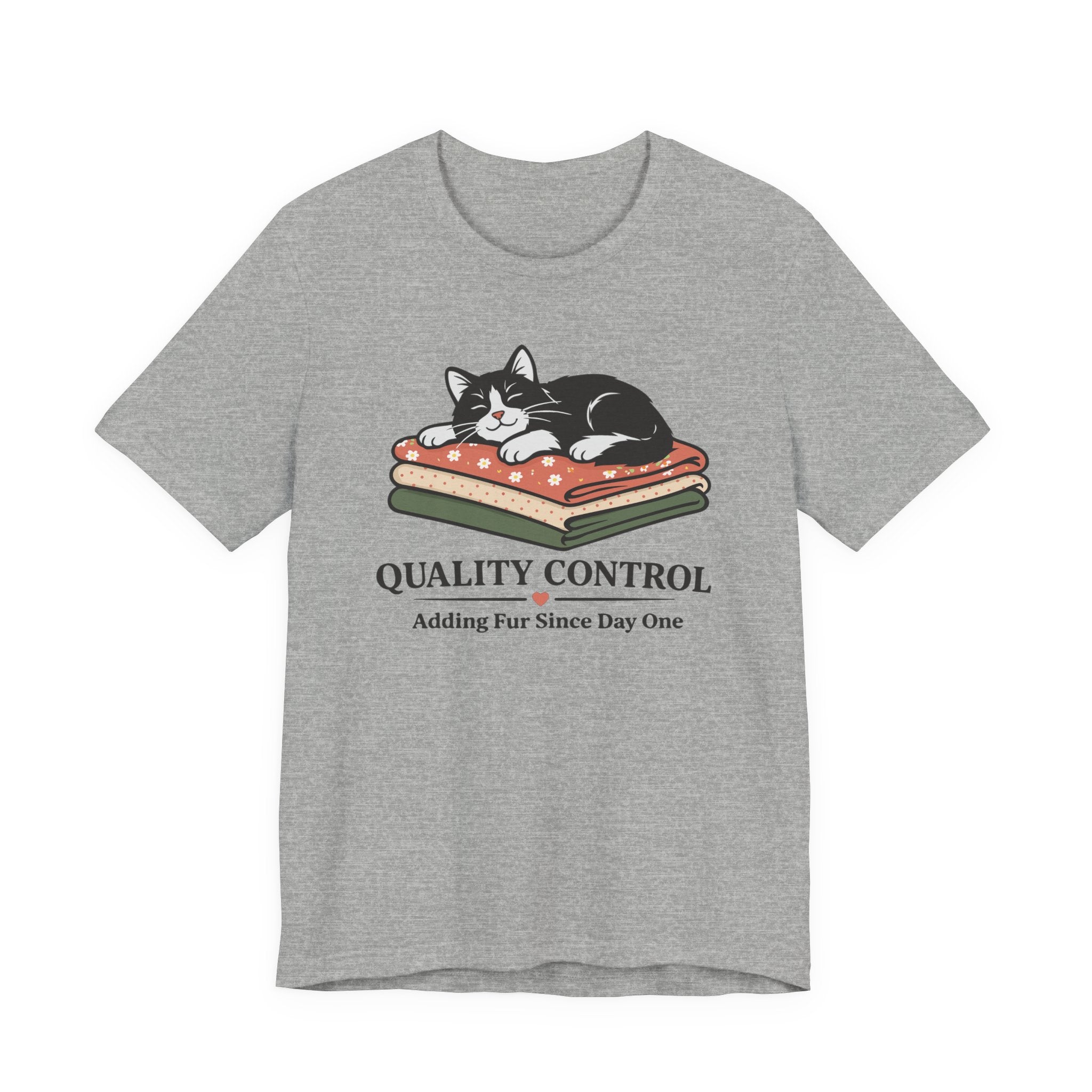Quality Control - Adding Fur Since Day One (Kitty Sewing Tee)